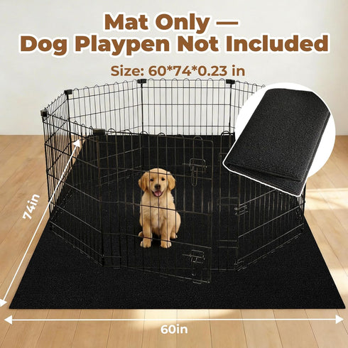 60 x74 Huge Dog Playpen Mat, in in Dog Crate Mat Extra Large Reusable Puppy Training Pads for Under Crate Cages