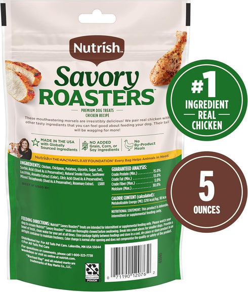 5 oz. Pack 5 Nutrish Savory Roasters Chicken Recipe Premium Dog Treats, Pouch, of (Rachael Ray)