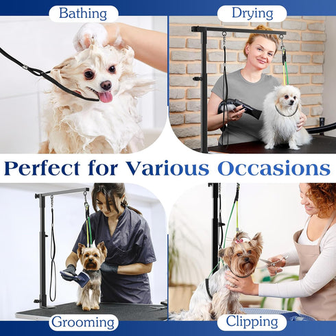 Pawaboo Dog Grooming Table Arm with Clamp, 35" Dog-Grooming-Arm, Foldable for Small Medium Pets, Free No Sit Haunch