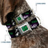 Dog Collar Seatbelt Buckle, Joker Die Laughing Haha, Black Purple Green, 15 to 26 Inches Wide