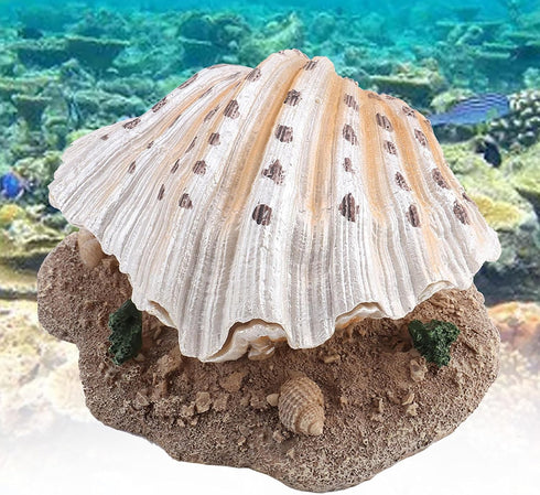 Acouto Aquarium Bubbler Decor - Coral Reef Aerating Action Ornament, Fish Tank Shell Pearl Bubbler Decoration