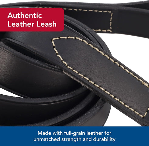 Coastal Pet Circle T Oak Tanned Leather Dog Leash - Durable Full-Grain Leather, Tan, 3/8" x 6'