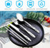 Lengnoyp 20PCS Premium Travel Utensils Set with Case, Stainless Steel Reusable Silverware for Camping, Silver