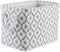 Bone Dry Pet Storage Collection, Lattice Paw Print, Medium Rectangle, White/Gray