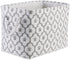 Bone Dry Pet Storage Collection, Lattice Paw Print, Medium Rectangle, White/Gray