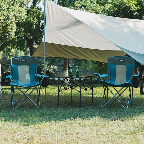 Camping Folding Chair Outdoor Lawn Portable Lightweight Camp Folding Chairs for Adult Outside with Cup Holder, Cooler