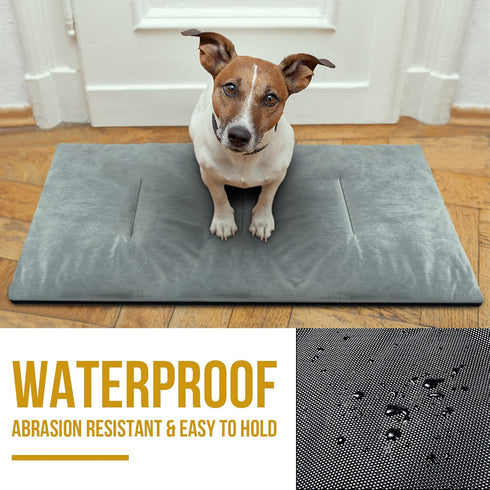 OneTigris Portable Travel Dog Bed, Waterproof Anti-Slip Cushioned Mat for Camping and Indoor Use