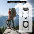 16.5"H 350LB Portable Toilet for Camping, Capacity Stainless Steel Folding Toilet with Soft Seat & Bags, Collapsible