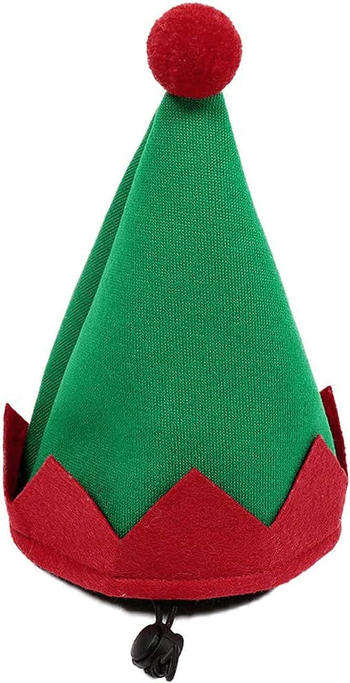 Mogoko Dog Cat Christmas Elf Costume, Funny Pet Cosplay Dress with Cap for Xmas (XL Size)