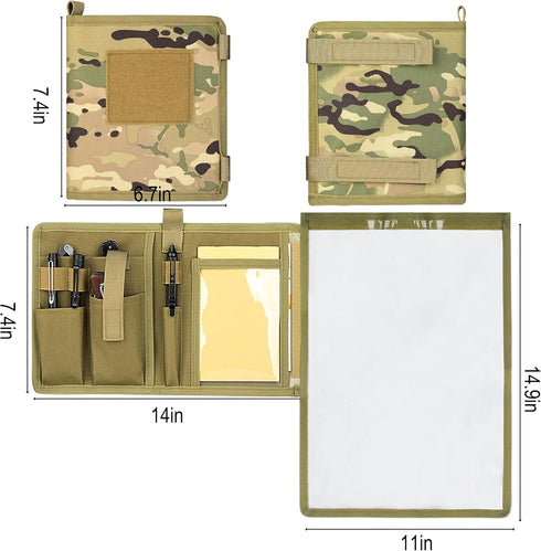 Kosiabte Map Case, Tactical Notebook, Multifunctional Weatherproof Map Case for Outdoor Activities