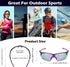 Polarized Outdoor Sports Cycling Sunglasses for Men & Women, UV Protection TR90 Frame for Fishing