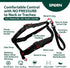 Sporn Medium Dog Harness, Black, Nylon with 4 Control Options & Easy-Grab Handle for Dogs up to 75 lbs
