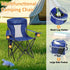 325lb Folding Camping Chair, Foldable Lawn Chair Breathable Mesh with Water-Proof Coating, Includes Cup Holder, Storage