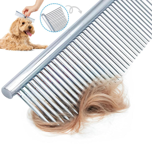 Doodle Comb for Grooming, Metal Dog Comb for Goldendoodle, Poodle, Finishing Comb for Doodles