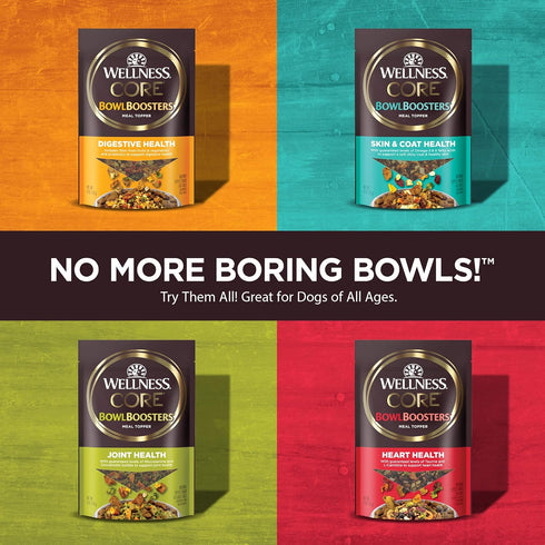 Wellness CORE Natural Grain Free Bowl Boosters, Dog Food Mixer or Topper (Turkey & Chicken, 8-Ounce Bag)