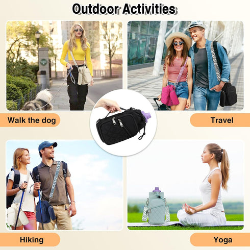 AGLOD Water Bottle Carrier with Strap - Essential Crossbody Bag for Active Lifestyles