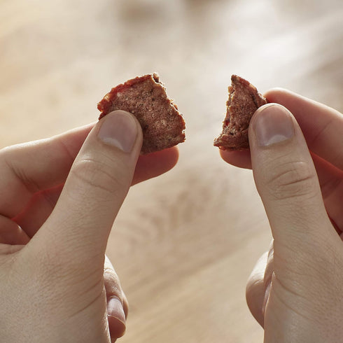 100% 3 Oz. Milo's Kitchen Home-Style Dog Treats Real Beef Sausage Slices With Rice