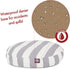 Majestic Pet Indoor Outdoor Round Pet Dog Bed, Vertical Stripe with Removable Washable Cover, Gray, Small