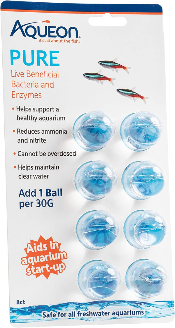 Aqueon Pure Bacteria Supplement, 8 Pack for 30 Gallon Aquariums