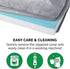 Furhaven Cooling Gel Dog Bed for Medium/Small Dogs, Removable Bolsters, Washable Cover, Faux Fur & Velvet, Smoke Gray