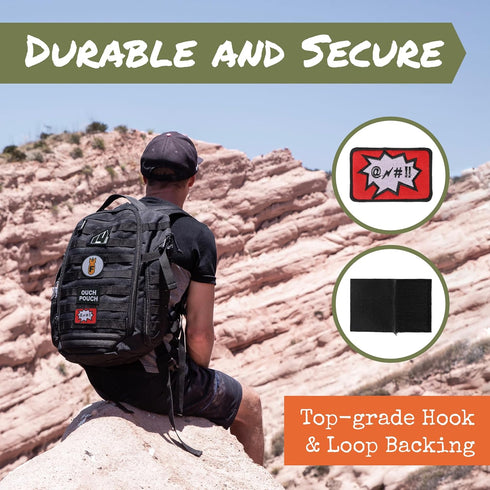 Morale Patches, Hook & Loop Backed Tactical Patches for Backpacks, Embroidered Military Patches, 21-Pack