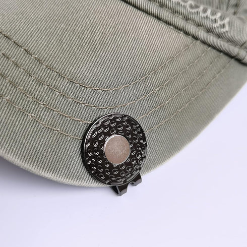 Magnetic Golf Hat Clips 4, 6, or 8 PCS Ball Marker Holders for Caps, Hats, Gloves, Bags, Visor, Belt (Black, Bronze)
