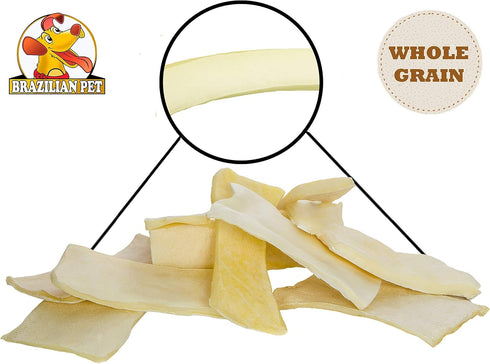 Premium Thick Cut Chips, Top Rawhide (Last Much Longer Than Traditional Chips). 100% Natural Dog Chew Treat