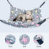 Niteangel Hanging Hammock Nap Sack - Swing Bag Pet Sleeper for Ferret, Rat, Sugar Glider (Cream, Star)