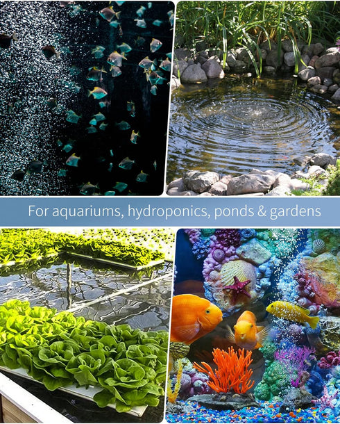 Pawfly Commercial Aquarium Air Pump Oxygen Aerator Pump Kit for Pond Water Garden