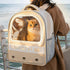 Cat Backpack Carrier, Large Capacity Transparent Ventilated Travel Bag for Cats, Kittens, and Puppies