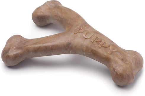 Benebone Puppy Wishbone Dog Chew Toy, Real Bacon Flavor, Small, Made in USA
