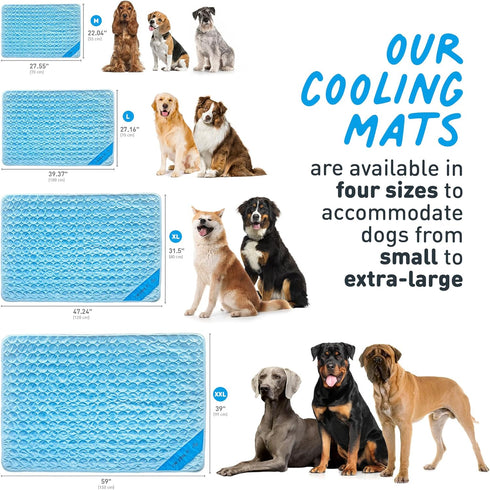 Self Cooling Mat for Dogs with Free String Bag - Washable & Portable Soft Pad for Indoor or Outdoor Use