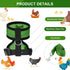 BOAO 3 Pieces Adjustable Chicken Harness and Leash Set, Spring Summer Breathable Comfortable Elastic Hen Vest (Black,
