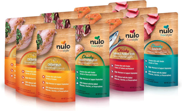 Nulo Freestyle Cat & Kitten Wet Food Broth, Premium Grain-Free Cat Food Topper with High Animal-Based Protein