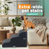 GARMART 3-Step Dog Stairs for Bed, Washable Cover, Durable High Density Foam for Small Dogs, Grey