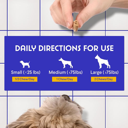 Premium Multivitamin for Dogs, Daily Multi for Immune, Mood, Joint, Skin, Heart & Digestive Health, 60 Chews