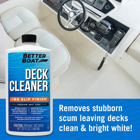 Better Boat Boat Deck Cleaner for Non-Skid Strips on Fiberglass, Vinyl, Aluminum and Pontoons, Marine Grade Deck Wash