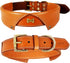 Formal Tuxedo Shirt Collar Style Genuine Leather Collar for Dogs & Cats - Comfortable Napa Padding (Tan, XL 22"-26")