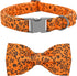 Halloween Dog Collar with Bow, Pumpkin Design, Cute Soft Puppy Collar for Large Dogs, Holiday Gift