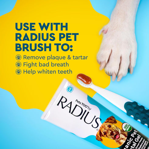 1 3 oz, RADIUS USDA Organic Canine Pet Toothpaste Unit, Non Toxic Toothpaste for Dogs, Designed to Clean Teeth and Help