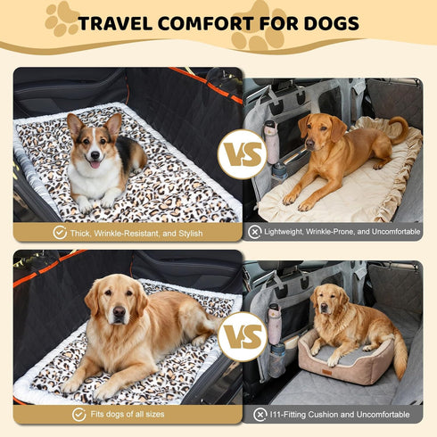24.8'' 54'' 2'' Backseat Dog Bed Mat, Dog Mat for Car Backseat Extender, x Non-Slip Travel Pet Blanket for Back Seat