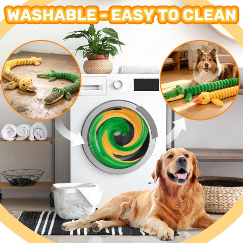 2-Pack 40 LECHONG Extra-Long Squeaky Dog Toys for Large Dogs, Soft Chew Plush Stuffed Animal Dogs Toy, Interactive
