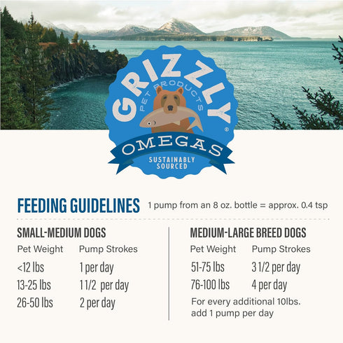 Grizzly Pollock Oil for Dogs - 8 oz