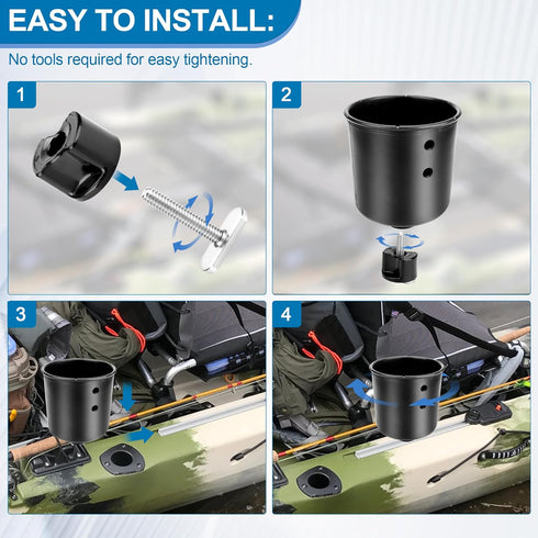 Kayak Track/Rail Mount Accessories, Hardware Kit with Convertible Knobs, T Bolts, Track Nuts, and Screws