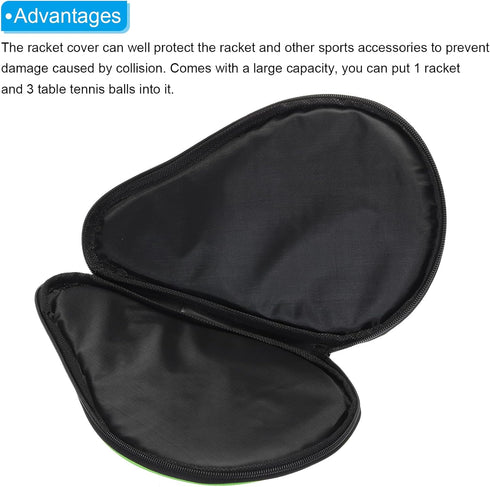PATIKIL Table Tennis Racket Case Cover, Paddle Carry Bag with Ball Storage Pocket