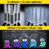 zetpo 100 pcs Cat Nail Caps - Cat Claw Covers with Adhesives and Applicators (S, Purple, Violet, Blue, Sky Blue)