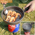 REDCAMP Camping Cookware Mess Kit, 11/12/17/22 PCS, 800ml Backpacking Pot and Pan Set