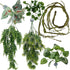 Reptile Plant for Bearded Dragon Tank Accessories, Terrarium Plant Artificial Decor for