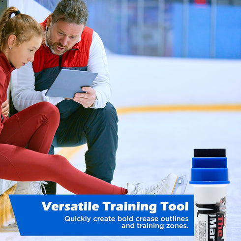 Easy Crease 3pcs The Hockey Marker Blue Marker for Ice Durable Hockey Marker for Ice Rink Training, Ice Paint Marker