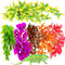 WILLBOND Artificial Reptile Plants, 6 Pcs Plastic Hanging Terrarium Leaves with Suction Cups